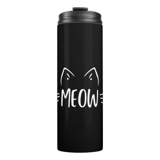 Meow Cat Thermosbecher (Vorderseite)