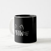 Meow Cat Zweifarbige Tasse (Vorderseite Links)
