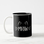 Meow Cat Zweifarbige Tasse (Links)