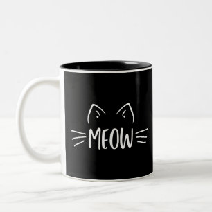 Meow Cat Zweifarbige Tasse