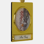 Meow Cats Banner-Ornament Gold (Rechts)
