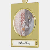 Meow Cats Banner-Ornament Gold (Links)