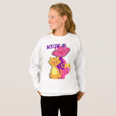 Meow Cats Niedlich Girl Feline Tops (Vorne ganz)