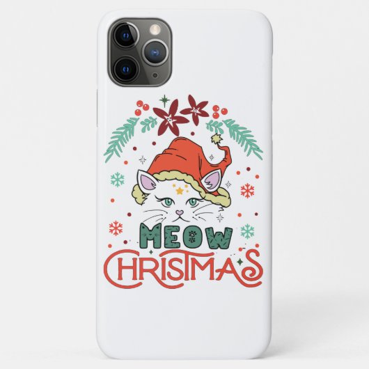 Meow Christmas Case-Mate iPhone Hülle (Rückseite)