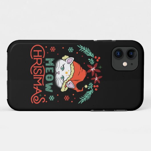 Meow Christmas Case-Mate iPhone Hülle (Rückseite (Horizontal))