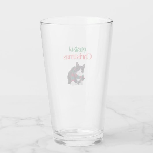 MEOW CHRISTMAS CAT GLAS (Rückseite)