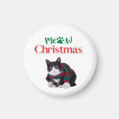 MEOW CHRISTMAS CAT MAGNET (Vorne)