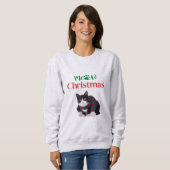 MEOW CHRISTMAS CAT SWEATSHIRT (Vorne ganz)