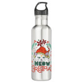 Meow Christmas Edelstahlflasche (Vorderseite)