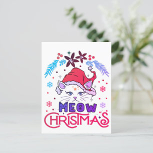 Meow Christmas Feiertagspostkarte