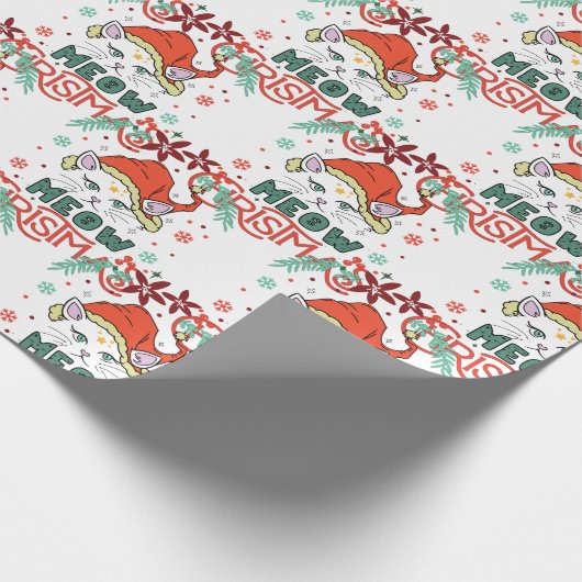Meow Christmas Geschenkpapier (Ecke)