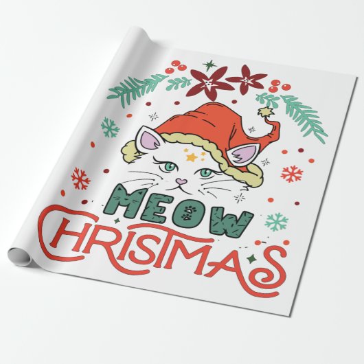 Meow Christmas Geschenkpapier (Ungerollt)