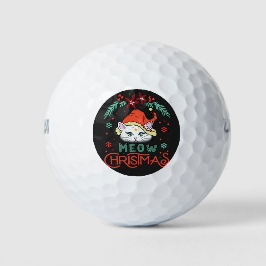 Meow Christmas Golfball (Vorderseite)
