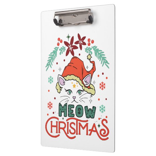 Meow Christmas Klemmbrett (Links)