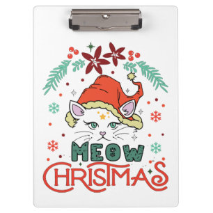 Meow Christmas Klemmbrett