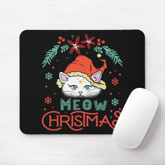 Meow Christmas Mousepad (Mit Mouse)