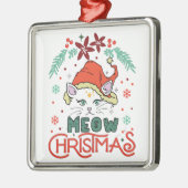 Meow Christmas Ornament Aus Metall (Links)