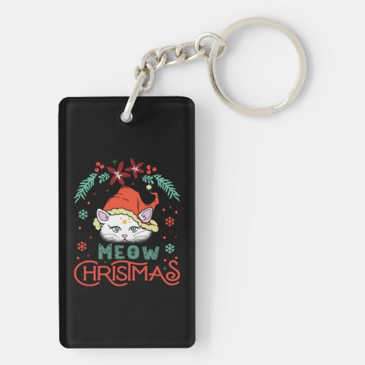 Meow Christmas Schlüsselanhänger (Rückseite)