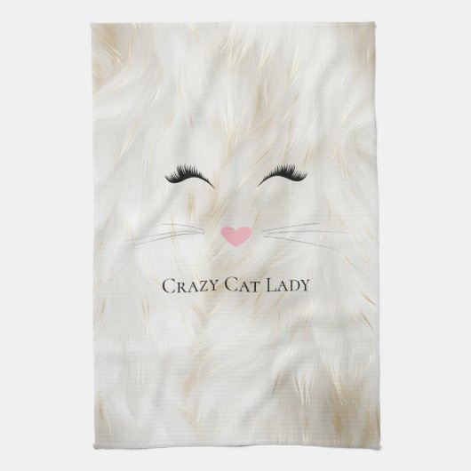 Meow Crazy Cat Lady Geschirrtuch (Vertikal)