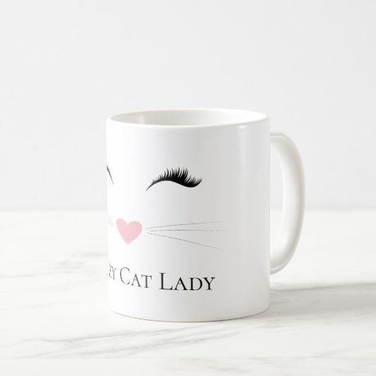 Meow Crazy Cat Lady Kaffeetasse (VorderseiteRechts)