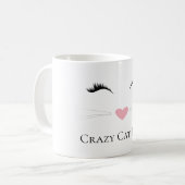 Meow Crazy Cat Lady Kaffeetasse (Vorderseite Links)