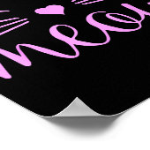 Meow Cute Cat Face Funny Quote For Cat Fans  Poster (Ecke)