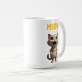 Meow Cute Cat Mug Kaffeetasse (VorderseiteRechts)