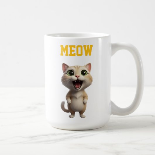 Meow Cute Cat Mug Kaffeetasse (Rechts)