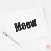 Meow decal ovaler aufkleber (Umschlag)