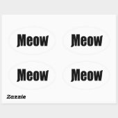 Meow decal ovaler aufkleber (Blatt)