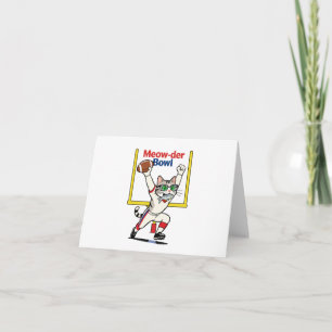 Meow-der Bowl Champion Katzenfußball Dankeskarte