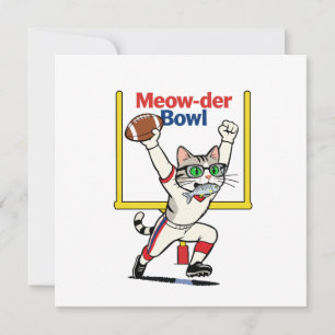 Meow-der-Bowl-Champion Katzenfußball Einladung