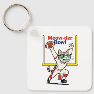 Meow-der Bowl Champion Katzenfußball Schlüsselanhänger