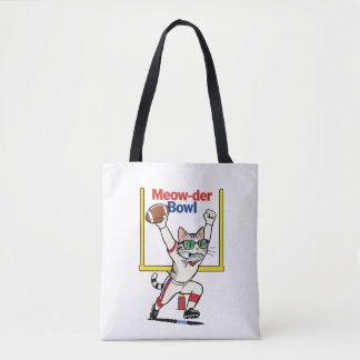 Meow-der Bowl Champion Katzenfußball Tasche