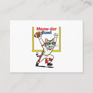 Meow-der Bowl Champion Katzenfußball Visitenkarte