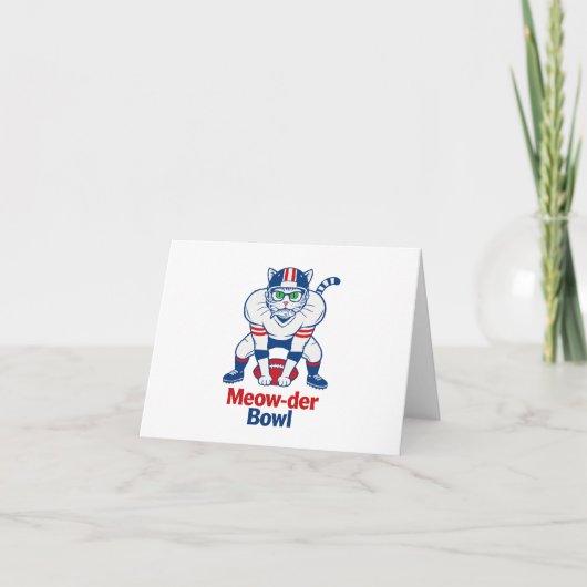 Meow-der Bowl Dankeskarte (Vorderseite)