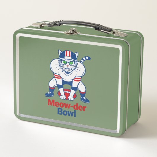 Meow-der Bowl Metall Brotdose (Vorderseite)