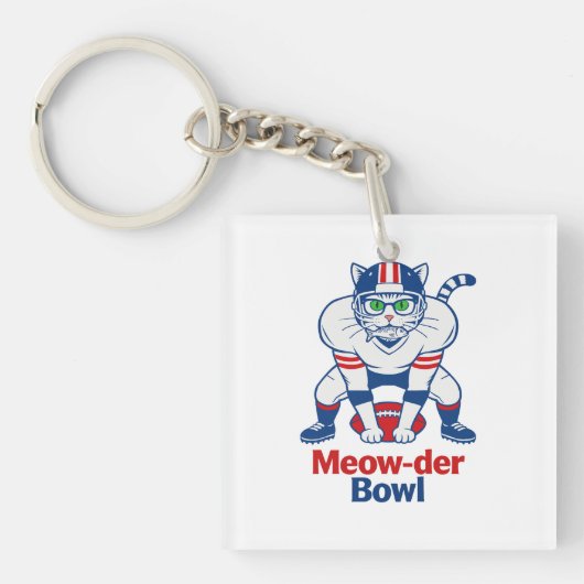 Meow-der Bowl Schlüsselanhänger (Vorderseite)