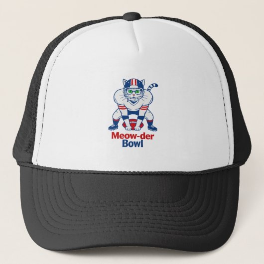 Meow-der Bowl Truckerkappe (Vorderseite)