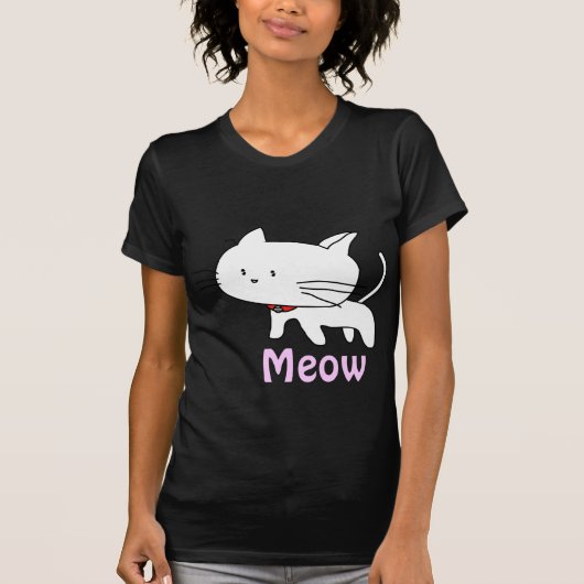 Meow die Katze T-Shirt (Vorderseite)