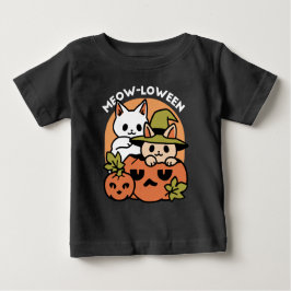 Meow - Festivals Halloween Cat Design Baby T-shirt