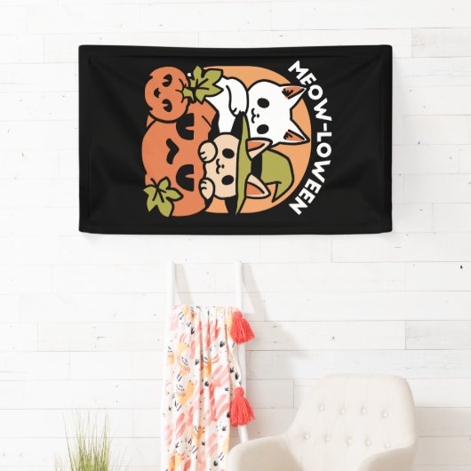 Meow - Festivals Halloween Cat Design Banner (Insitu)