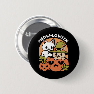 Meow - Festivals Halloween Cat Design Button