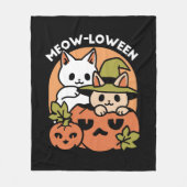 Meow - Festivals Halloween Cat Design Fleecedecke (Vorderseite)