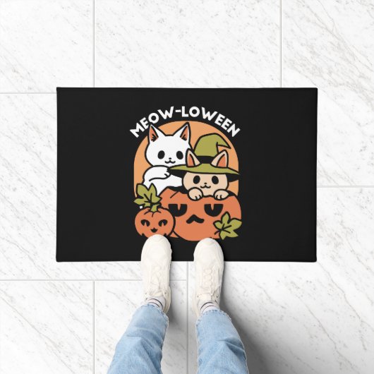Meow - Festivals Halloween Cat Design Fußmatte (Indoor)