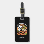 Meow - Festivals Halloween Cat Design Gepäckanhänger (Vorderseite vertikal)