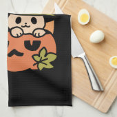 Meow - Festivals Halloween Cat Design Geschirrtuch (Viertel Falte)