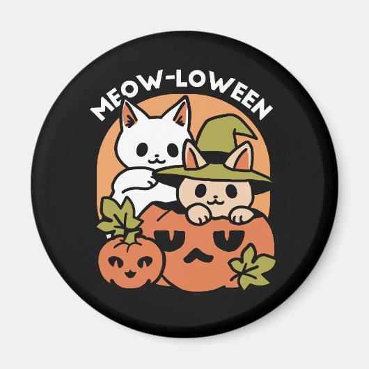 Meow - Festivals Halloween Cat Design Magnet (Vorne)
