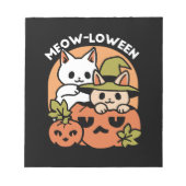 Meow - Festivals Halloween Cat Design Notizblock (Vorderseite)