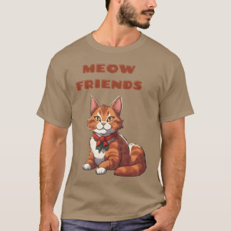 Meow Friends witzig T-Shirt